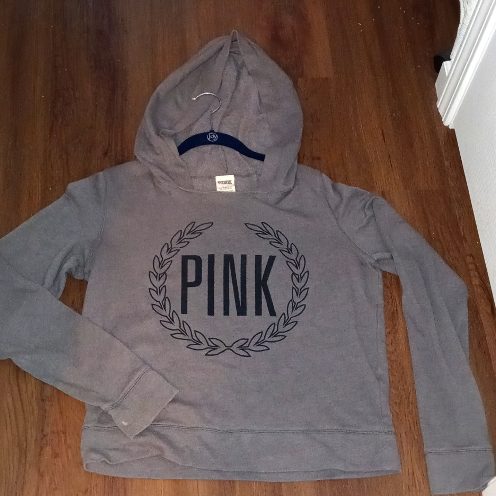 Victoria's Secret pink sweatshirt dark gray